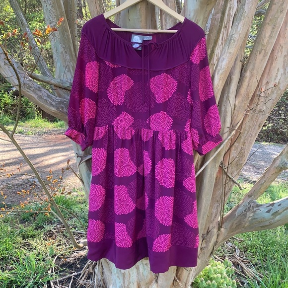 Anthropologie Girls from Savoy Bouquet Toss Silk Dress - Picture 2 of 9